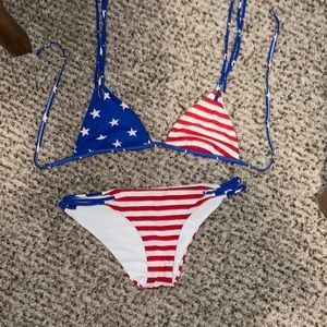 American flag bikini set